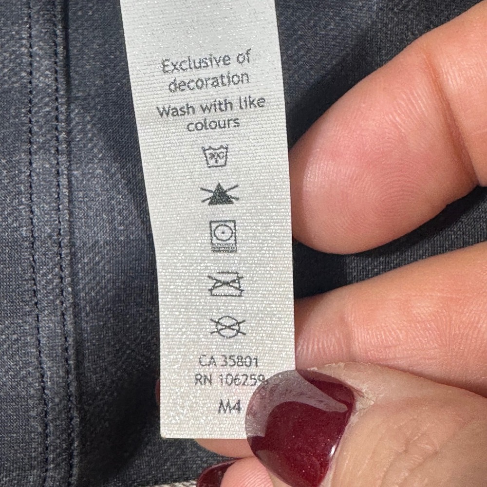 Lululemon Here to There Pants Women's 2 Grey Gingham High Rise Plaid 7/8 Tapered - Picture 7 of 9